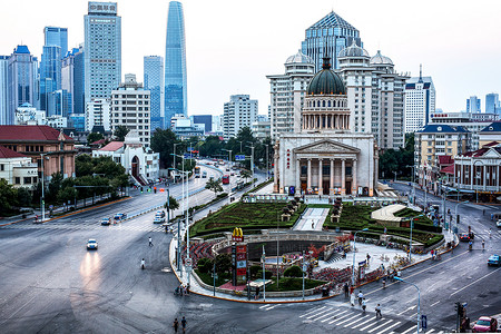 天津小白楼音乐厅建筑高清图片素材