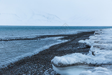 冬季寒冷的北冰洋背景图片