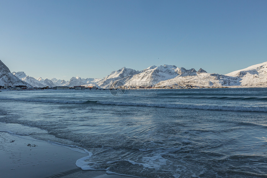 北欧挪威雪山风光图片