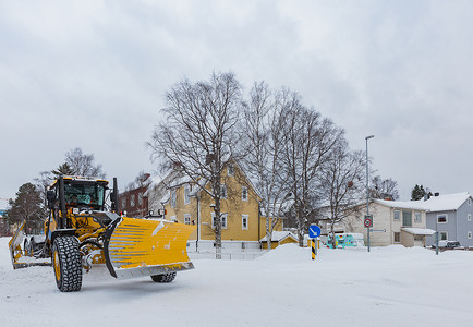 挪威著名旅游滑雪胜地纳尔维克城市风光冬天高清图片素材