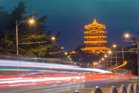 武汉地标黄鹤楼背景图片