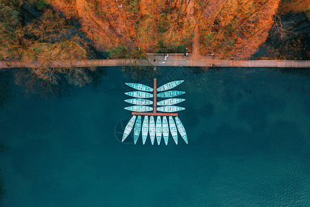 水岸风景航拍西湖背景