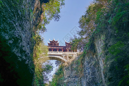 恩施大峡谷云龙地缝景区背景