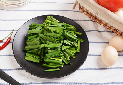 韭菜蛋炒菠萝饭高清图片