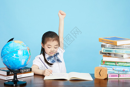 书地球儿童节小学生学习教育背景