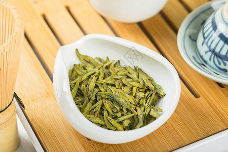 茶艺茶道春茶龙井绿茶茶叶高清图片素材