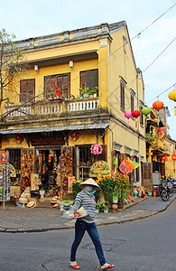 越南会安古城街景高清图片