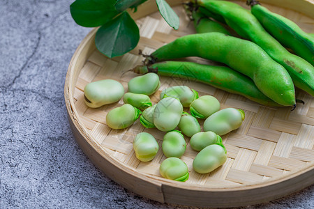 新鲜蔬菜蚕豆背景图片