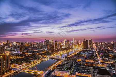 天津城市夜景背景图片