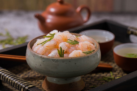 龙井虾仁特色美食高清图片素材