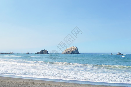 美国蒙特雷海滨美国西海岸海岸线背景