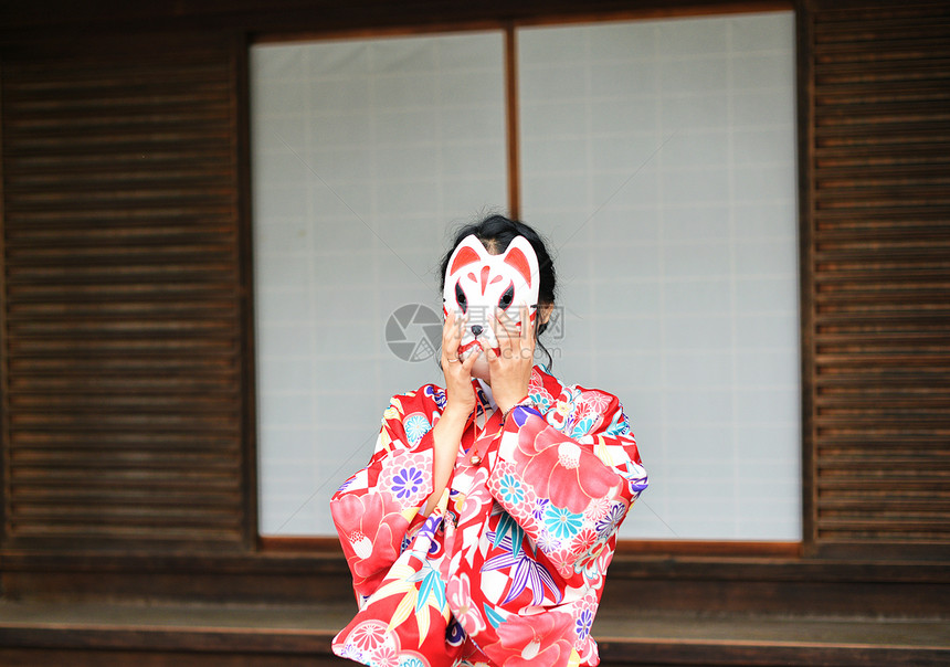京都清水寺和服少女图片