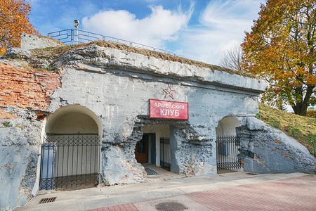 白俄罗斯布列斯特卫国战争遗址碉堡高清图片素材