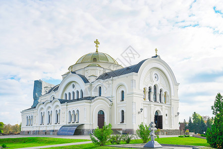 白俄罗斯布列斯特卫国战争遗址教堂高清图片素材
