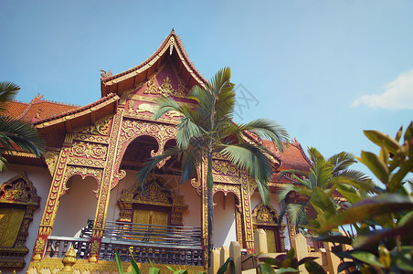 泰国大佛寺建筑傣族高清图片素材