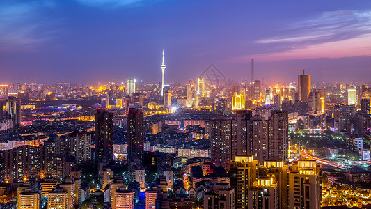 天津城市夜景高楼高清图片素材