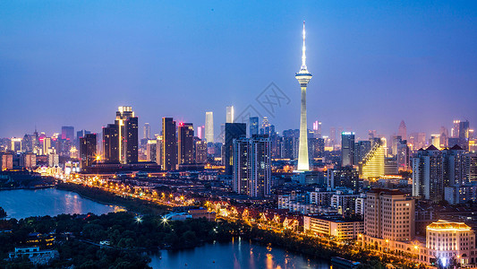 天津城市夜景高楼高清图片素材