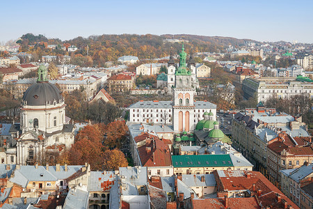 乌克兰利沃夫东正教教堂高清图片