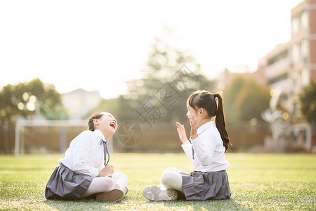 儿童节小学生操场活动背景图片