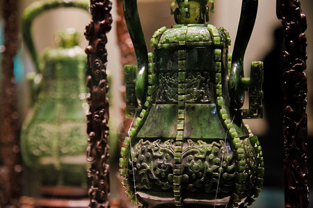 北京故宫博物院青铜壶背景图片