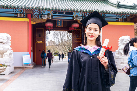 女大学生毕业图片素材