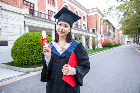 美女大学生毕业图片素材