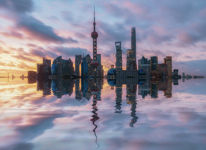 上海陆家嘴金融中心城市夜景高清图片素材