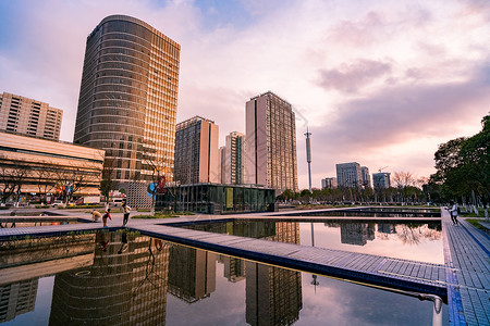 新城吾悦广场上海嘉定新城城市景观背景