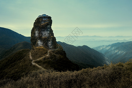 贵州梵净山梵净山梵天净地背景