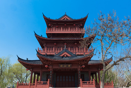 淮安里运河文化长廊古式建筑高清图片素材