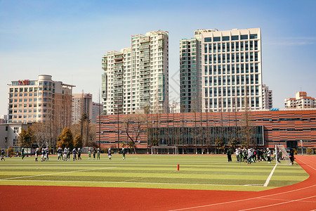 上海交通大学操场运动高清图片素材