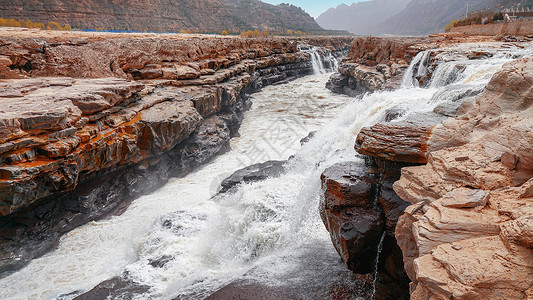 黄河风光陕西壶口瀑布背景