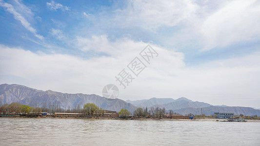 白银水川黄河湿地公园背景图片
