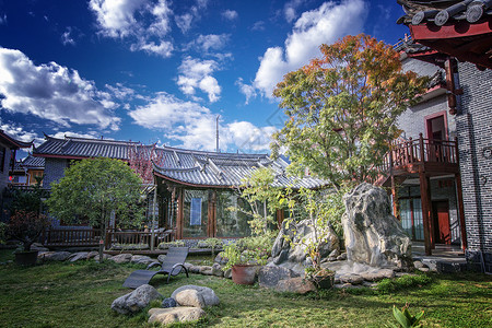 丽江束河古建筑风光图片