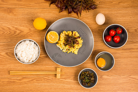 香椿鸡蛋美味春季菜高清图片