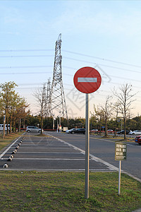 停车场牌交通车辆停车指示牌背景