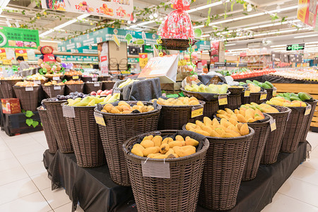 超市优惠超市水果特价背景
