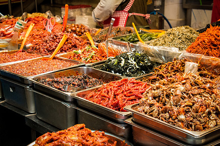 夜市小吃摊美食街高清图片素材