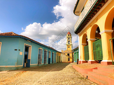 古巴特立尼达小镇高清图片