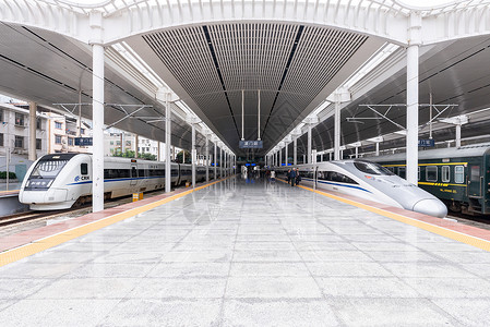 火车站站台高铁站高清图片素材