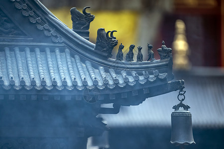 铜铃铛北京八大处祈愿铃铛背景