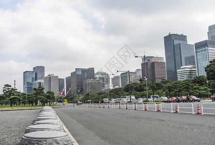 东京城市天际线背景图片