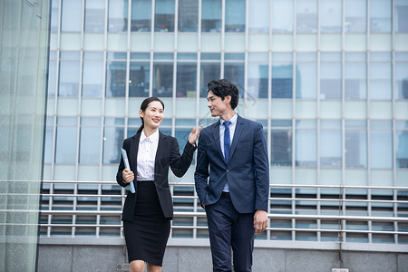 同事聊天商务男女聊天会谈背景