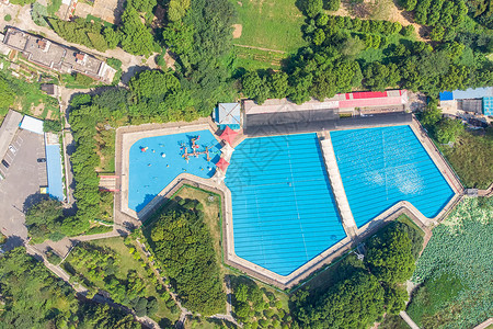 游泳设计素材夏天高端楼盘小区游泳池背景