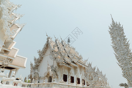 泰国清莱白庙建筑细节图片