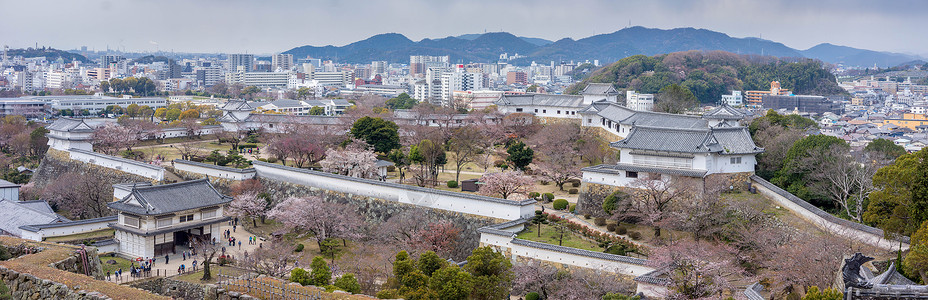 日本姬路城园景著名旅游景点高清图片素材
