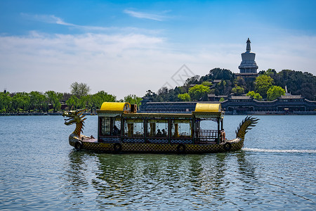 游北京龙舟游北海背景