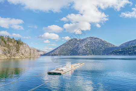 日本北海道然别湖风光图片