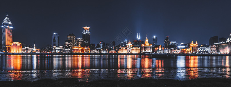 外滩夜景上海高清图片素材