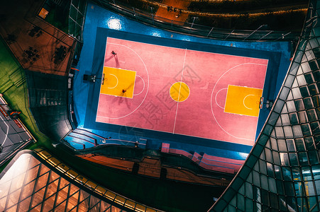 篮球球场苏州中心科幻的灯光球场背景